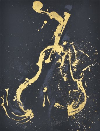 Arman Violino 5 serigrafia su carta, cm 65x50 esemplare 38 su 125 sul fronte:...