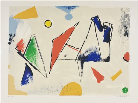 Marino Marini SENZA TITOLO serigrafia su carta, cm 51x65 esemplare E.C. II/VI...