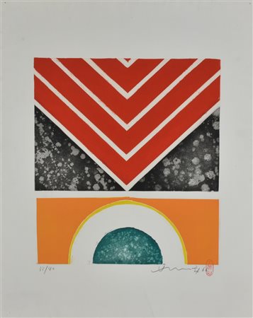 Chin Hsiao SENZA TITOLO acquaforte su carta, cm 61x49 (lastra cm 39,5x35)...