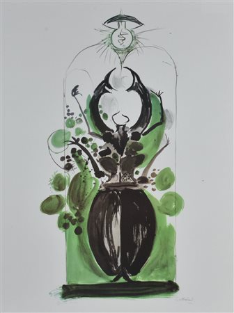 Graham Sutherland FIORI litografia a colori su carta, cm 65x50 esemplare H.C....