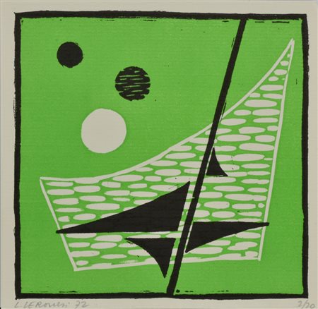 Luigi Veronesi COMPOSIZIONE serigrafia, cm 13,5x13,5; es. 2/20 firmato,...