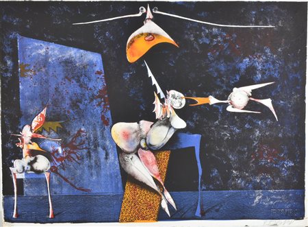 Roland Bugnon CAMILLE LA NUIT litografia su carta, cm 56x76 esemplare 51 su...