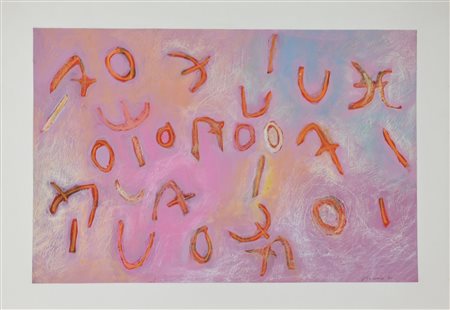 Renzo Nucara SENZA TITOLO tecnica mista su carta, cm 39x60 sul fronte: firma...