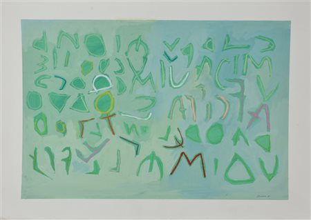 Renzo Nucara SENZA TITOLO tecnica mista su carta, cm 39x60 sul fronte: firma...