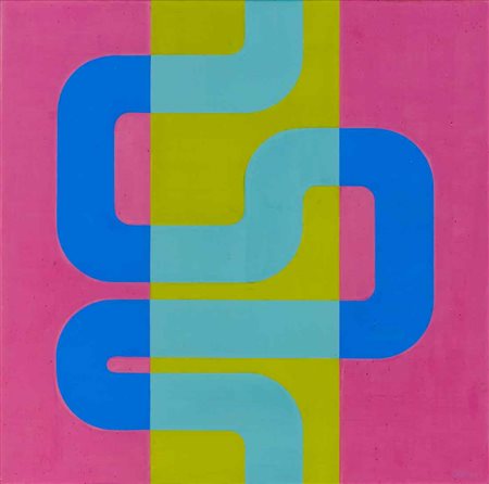 AUGUSTO GARAU (1923-2010) Trasparenza percettiva con due coppie cromatiche...