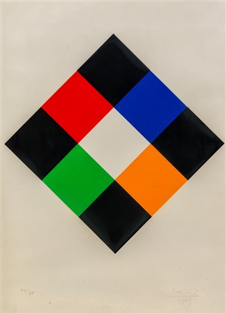 MAX BILL (1908 - 1994) Quadrato 1969 Serigrafia, es. 46/75 70 x 50 cm Firmata...
