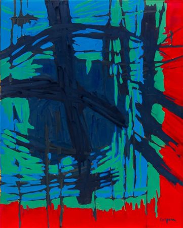ANTONIO CORPORA (1909 - 2004) Composizione, 1973 Olio su tela 81 x 64,5 cm...