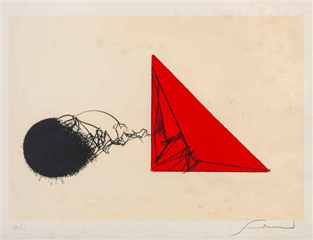 EMILIO SCANAVINO (1922 - 1986) Senza titolo Serigrafia, es. h.c. 50 x 70 cm...