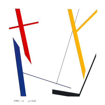 GIANFRANCO PARDI (1933 - 2012) Diagonale 1982 Serigrafia su vetro, es....