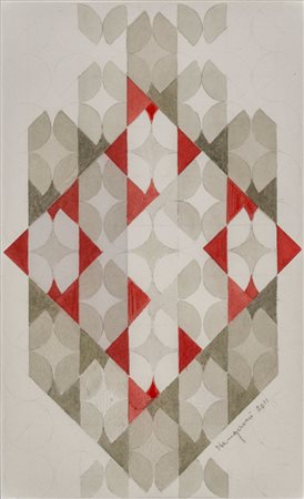 CARLO NANGERONI (1922) Senza titolo 2011 Tecnica mista, acquarello e matita...