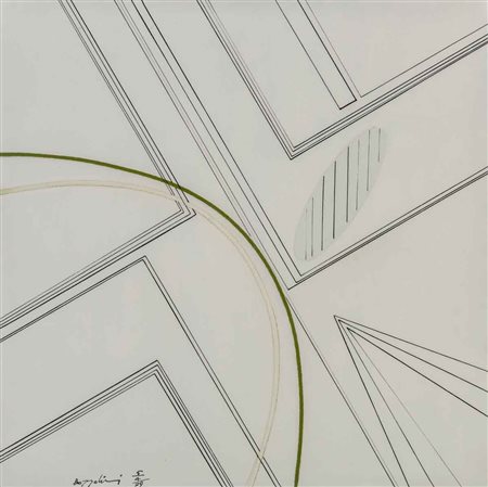 SILVANO BOZZOLINI (1911 - 1998) Senza titolo 1979 Tecnica mista e collage su...