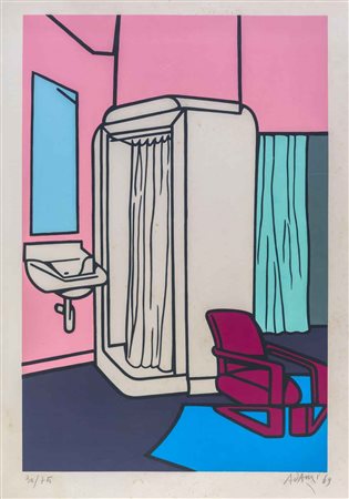 VALERIO ADAMI (1935) Senza titolo 1969 Serigrafia, es. 30/75 98 x 69 cm...