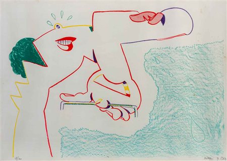 VALERIO ADAMI (1935) Senza titolo 1964 Litografia, es. 18/40, Edizioni il...