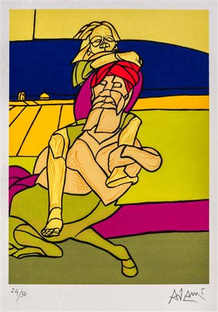 VALERIO ADAMI (1935) Le Centaure Serigrafia, es. 24/50 35 x 25 cm Firmata a...