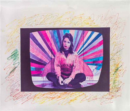 FRANCO ANGELI (1935 - 1988) Isabella 1972 Litografia in 4 colori su carta...