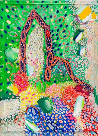 PLINIO MESCIULAM (1926) Campanile a primavera 1984 Tecnica mista su tavola 72...