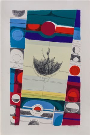 RENZO OGGIONI Senza titolo 1972 Tecnica mista su cartone 65,7 x 43,9 cm...