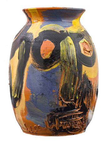 BENGT LINDSTRÖM (1925 - 2008) Senza titolo Vaso in terracotta maiolicata...