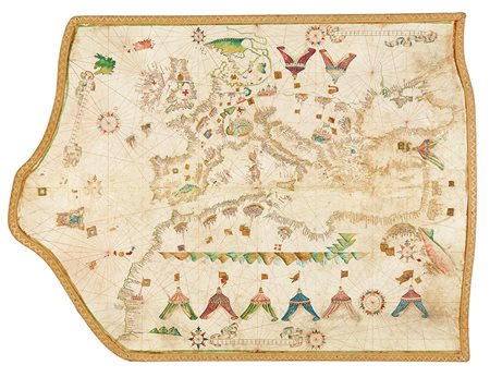 [MAGGIOLO, Vesconte (attivo 1504-1549)]. - Carta nautica manoscritta, bottega...