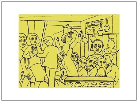 GIUSEPPE VIVIANI Agnano Pisano 1898 – Pisa 1965 Tabarin 1964 Litografia a 2...