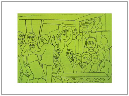 GIUSEPPE VIVIANI Agnano Pisano 1898 – Pisa 1965 Tabarin 1964 Litografia a 2...