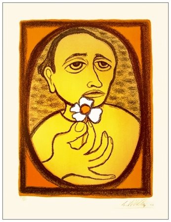 GIUSEPPE VIVIANI Agnano Pisano 1898 – Pisa 1965 Autoritratto 1964 Litografia...