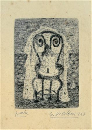 GIUSEPPE VIVIANI Agnano Pisano 1898 – Pisa 1965 Battistero e seggiola 1947...