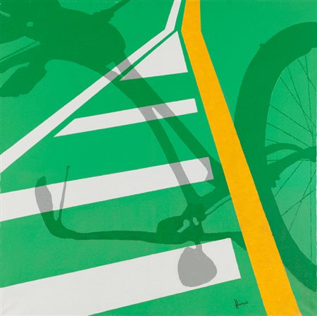 ALVARO CATTANEO (1938)Senza TitoloOlio su telacm 100x100Firma al fronteTimbri...