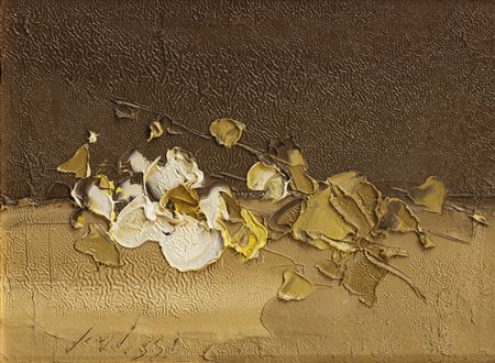 SERGIO SCATIZZI (1918-2009)Senza TitoloOlio su tela di jutacm 30x40Firma al...