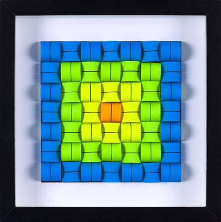 DARIO ZAFFARONI (1943)Modularità fluorescente, 2017Carta fluorescente...