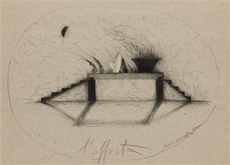 LUCIA PESCADOR (1943)L'offerta, 1987Tecnica mista e applicazioni su cartacm...