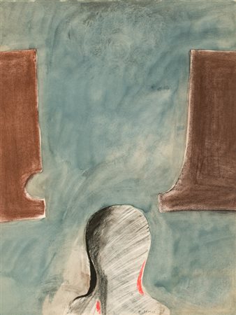 ÉMIL MARZÉ (1930-2009)Jean sans terreTecnica mista su cartacm 65x50Firma al...