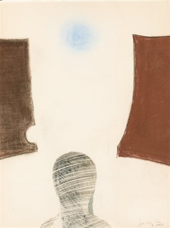 ÉMIL MARZÉ (1930-2009)Jean sans terreTecnica mista su cartacm 65x50Firma e...