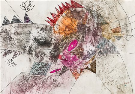 FRANCA GHITTI (1932)Sogno africano, 1973Tecnica mista su cartacm 46x76Firma...