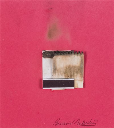 BERNARD AUBERTIN (1934-2015)Senza TitoloFiammiferi bruciati su cartoncinocm...