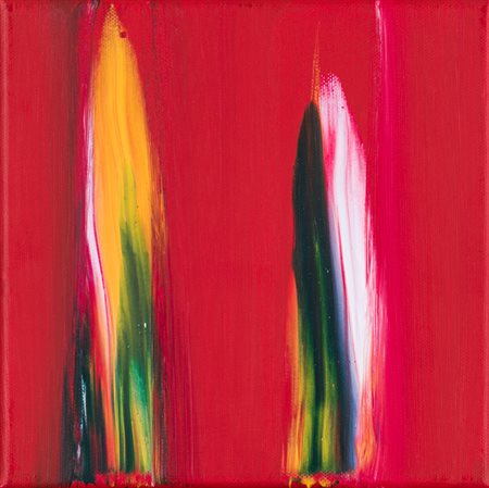 ENNIO FINZI (1931)Il verso del colore in rosso, 2012Acrilici su telacm...