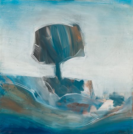 MANLIO BACOSI (1921-1998)Senza Titolo, 1971Olio su telacm 100x100x1,5Firma e...