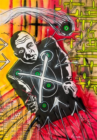 DANIELE FALANGA (1974)Senza TitoloTecnica mista su cartacm 100x70Firma al...