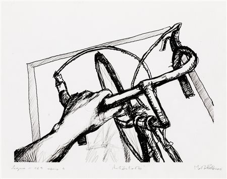 MATTEO FATO (1979)Autoritratto, 2006Tecnica mista su cartacm 30x38Firma e...