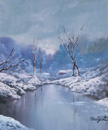 MARIO GALANTI (1923-1998)Senza TitoloOlio su telacm 35x30Firma al fronte