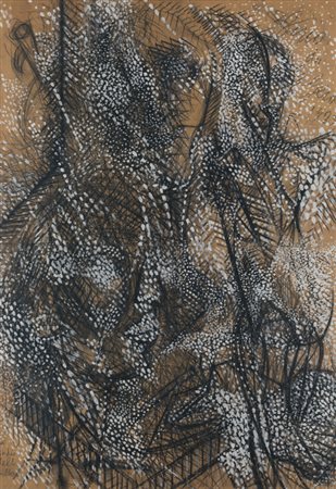 PIETRO BISIO (1932)Lo studio dello scultore, 1983Tecnica mista su cartacm...