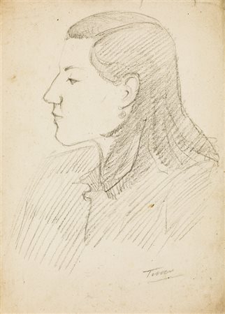 TIMO BORTOLOTTI (1884-1954)Senza TitoloMatita su cartacm 35x25Firma al fronte