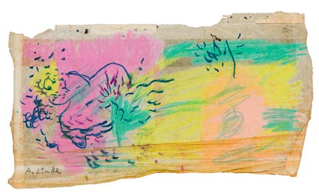 ANTONIO LINDE (1945)Senza TitoloTecnica mista su cartacm 24x45,5Firma al fronte