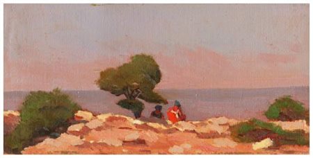 SERGIO FASTAME Livorno Antignano, Livorno 1974 Olio su cartone telato 20 x...