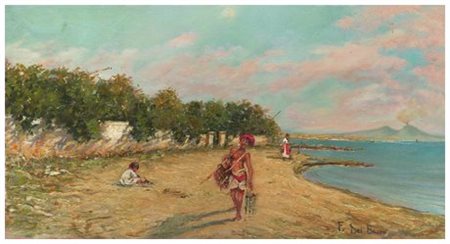 FERDINANDO DEL BASSO S. Agata dei Goti 1897 – Napoli 1971 Senza titolo Olio...