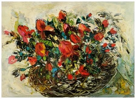 ALICE ESDERS Bruxelles 1910 – Livorno 1973 Senza titolo Pittura materica su...