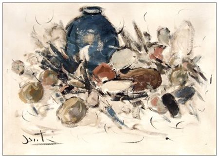 ALVARO DANTI Livorno 1911 – 1985 Natura morta 1970 Olio su tela 50 x 70....