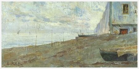 ATTILIO PRATELLA Lugo 1856 - Napoli 1949 Senza titolo Olio su tavola...