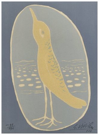GIUSEPPE VIVIANI Agnano Pisano 1898 – Pisa 1965 Uccello 1964 Litografia a 3...