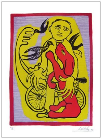 GIUSEPPE VIVIANI Agnano Pisano 1898 – Pisa 1965 Il cane rosso 1962 Litografia...